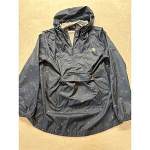 The North Face Women's 1/4 Zip Hooded‎ Windwall Shell jacket Sz M, Navy